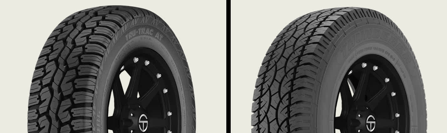 Armstrong Tru-Trac AT vs Thunderer Ranger A/T R404 tires