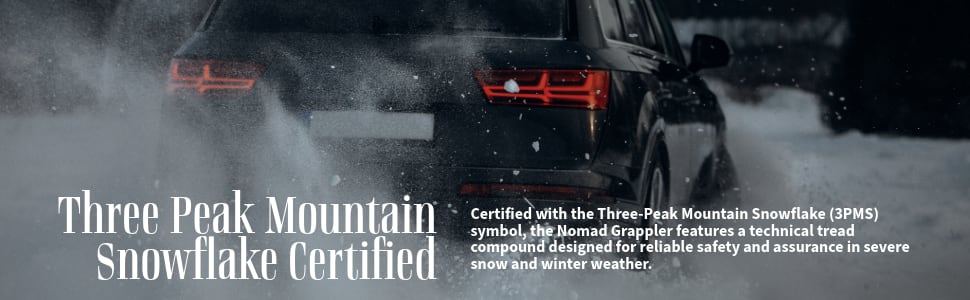 Nitto Nomad Grappler tires Three Peak Mountain Snowflake certified