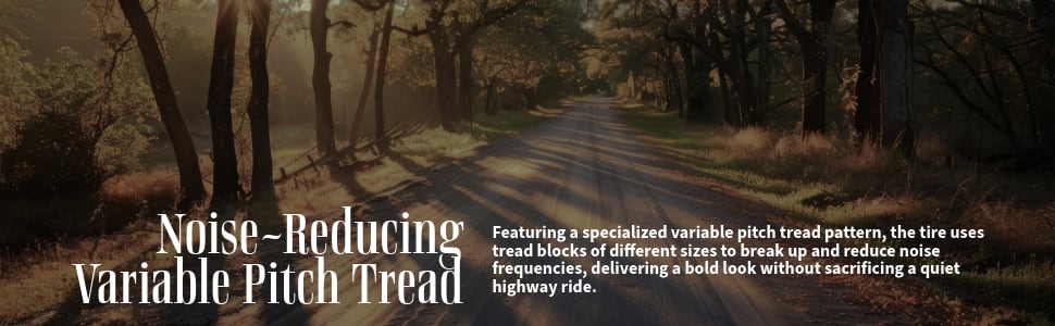 Nitto Nomad Grappler tires Noise reducing variable pitch tread