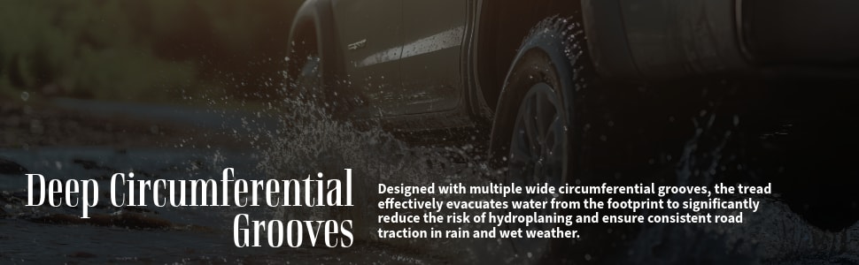 Nitto Dura Grappler tires Deep circumferential grooves