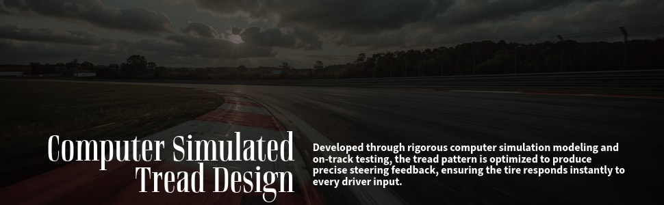 Nitto NT05 tires Computer simulated tread design