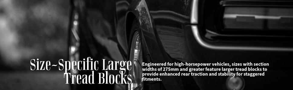 Nitto NT555 G2 tires Size specific large tread blocks