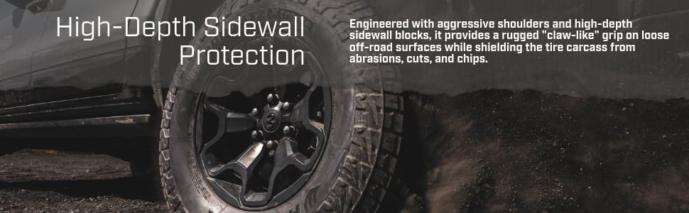 Hankook Dynapro AT2 Xtreme (RF12) tires High-depth sidewall protection