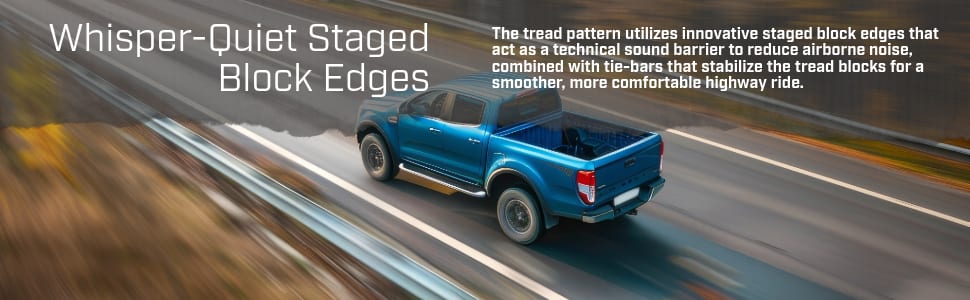 Hankook Dynapro AT2 Xtreme (RF12) tires Whisper-Quiet Staged Block Edges