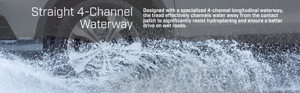 Hankook Dynapro HP2 (RA33) tires Straight 4-channel waterway