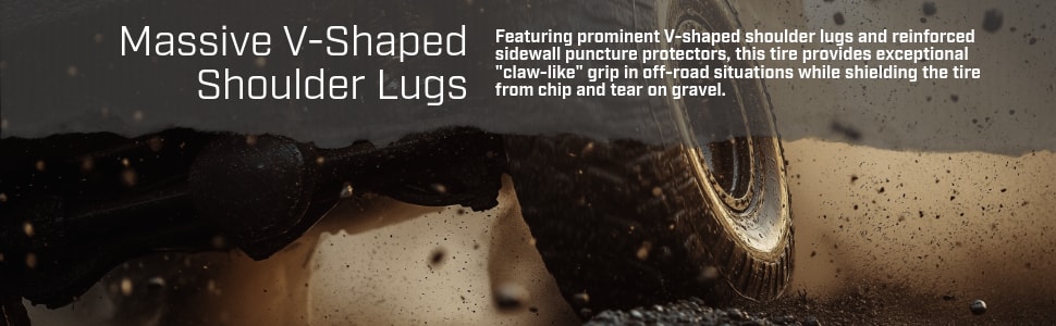 Hankook Dynapro MT2 (RT05) tires Massive V-Shaped shoulder lugs