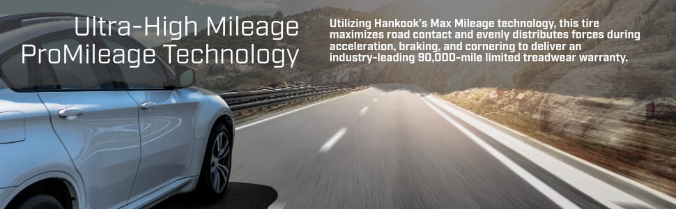 Hankook Kinergy PT (H737) tires Ultra-high Mileage ProMileage Technology