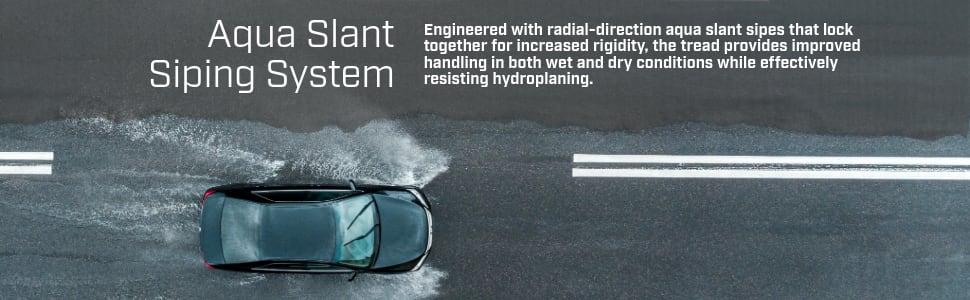 Hankook Kinergy PT (H737) tires Aqua slant siping system