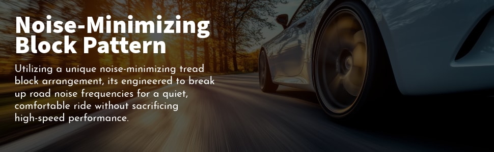 Lexani LX-Nine tires Noise-minimizing block pattern