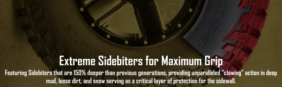 Mickey Thompson Baja Boss M/T tires Extreme Sidebiters for Maximum Grip