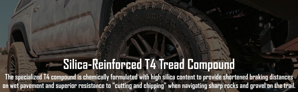 Mickey Thompson Baja Legend EXP tires Silica-Reinforced T4 Tread compound