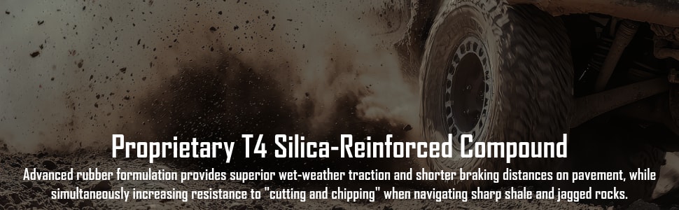 Mickey Thompson Baja Legend MTZ tires Proprietary T4 Silica-Reinforced Compound