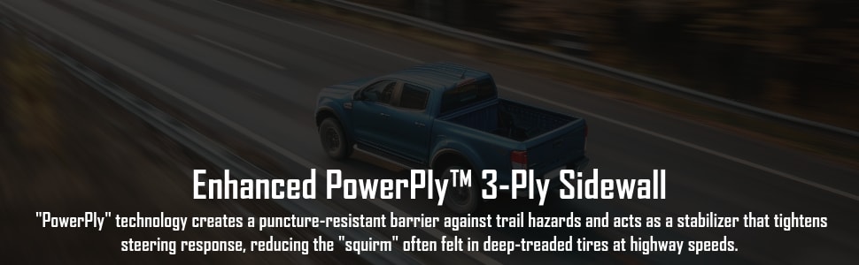 Mickey Thompson Baja Legend MTZ tires Enhanced PowerPly 3-Ply Sidewall