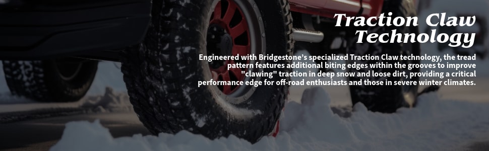 Bridgestone Dueler A/T Revo 3 tires Traction Claw Technology