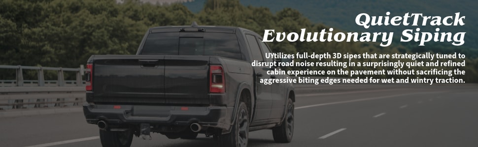 Bridgestone Dueler A/T Revo 3 tires QuietTrack Evolutionary Siping