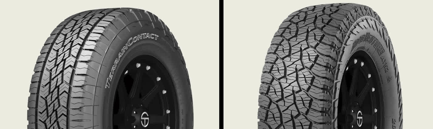 Continental TerrainContact A/T vs Kumho Road Venture AT52 tires