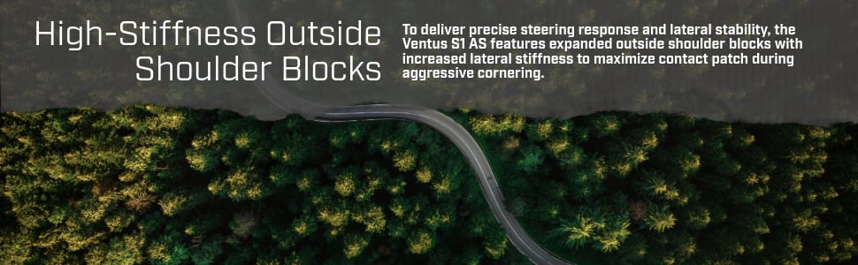 Hankook Ventus S1 AS (H125) tires High-Stiffness Outside Shoulder Blocks