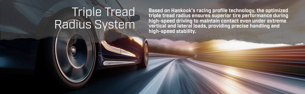 Hankook Ventus S1 evo2 (K117) tires Triple tread radius system