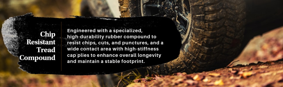 Kumho Road Venture AT51 tires Chip resistant tread compound