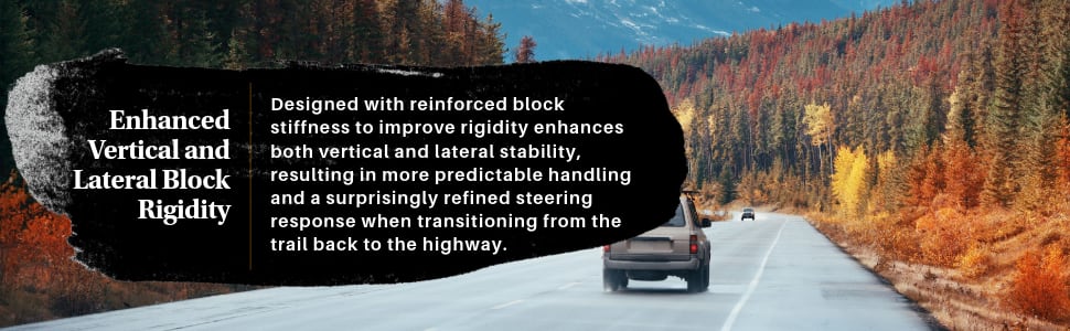 Kumho Road Venture MT71 tires Enhanced vertical and lateral block rigidity