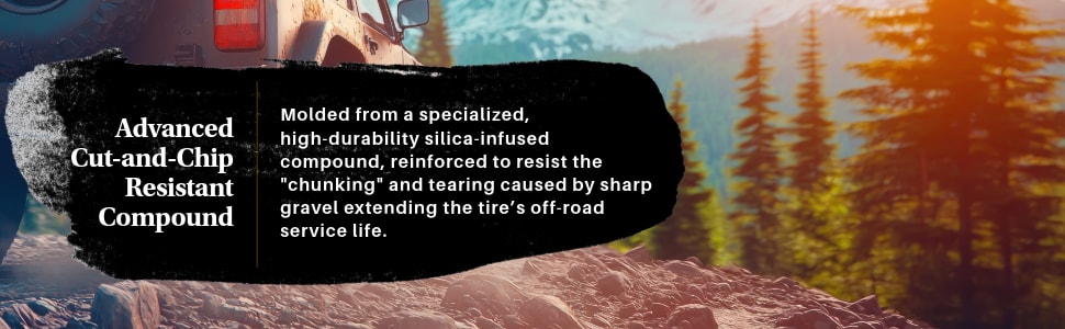 Kumho Road Venture RT51 tires Advancec cut-and-chip resistant compound