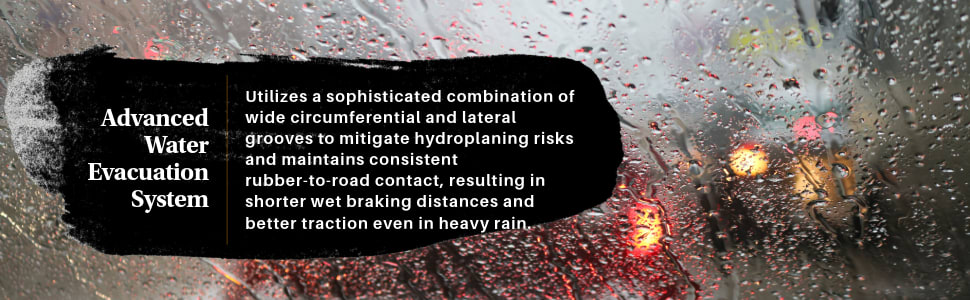 Kumho Ecsta PA51 tires Advanced water evacuation system