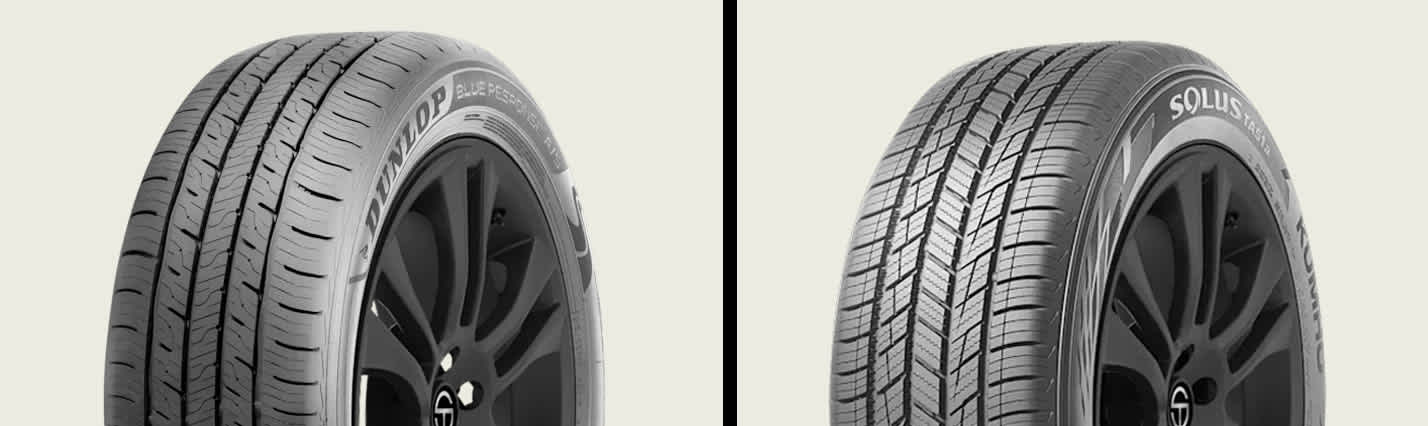 Dunlop Blue Response A/S vs Kumho Solus TA51a tires