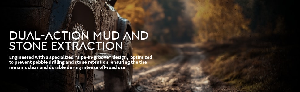 Nexen Roadian AT Pro RA8 tires Dual-Action Mud and Stone Extraction