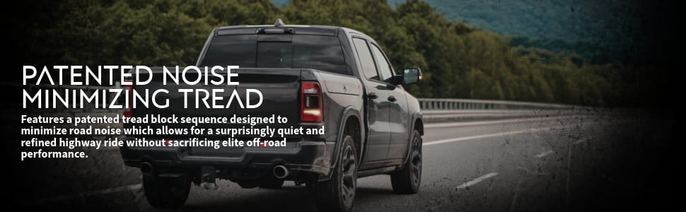 Nexen Roadian MTX tires Patented Noise Minimizing tread