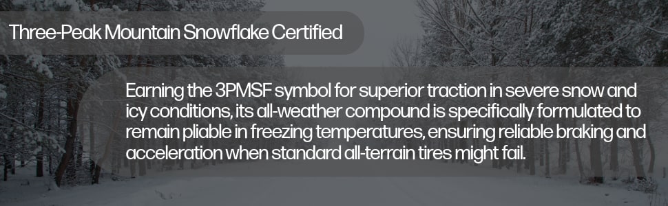 Kenda Klever A/T2 (KR628) tires Three Peak Mountain Snowflake certified