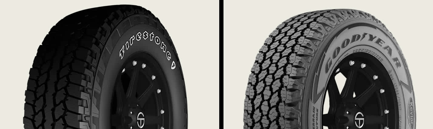 Firestone Destination A/T2 vs Goodyear Wrangler All-Terrain Adventure with Kevlar tires