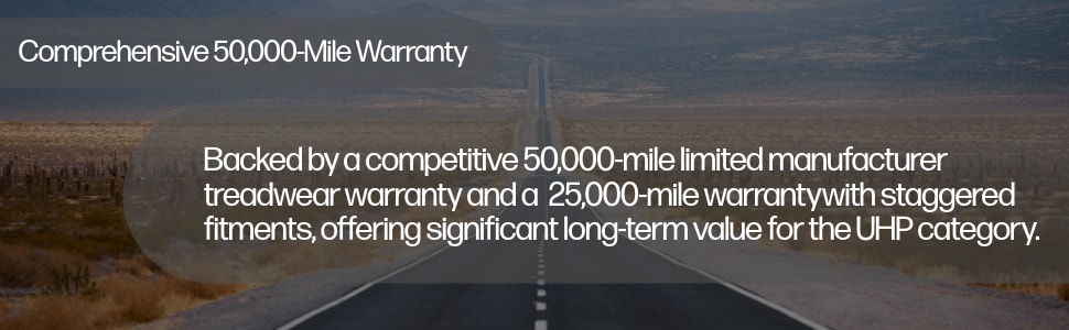 Kenda Vezda UHP A/S (KR400) tires Comprehensive 50,000 mile warranty