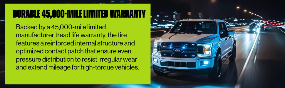 Atturo AZ810 tire Durable 45,000 mile limted warranty