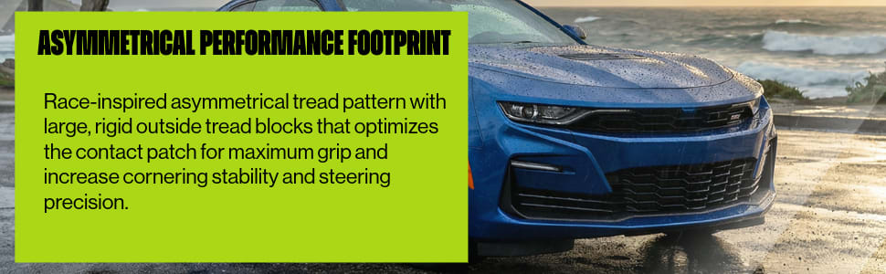 Atturo AZ850 tires Asymmetrical Performance Footprint