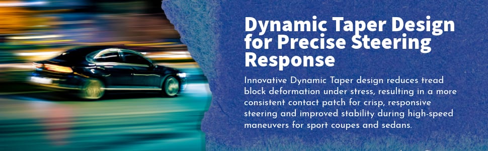 Toyo Proxes Sport A/S tires Dynamic Taper Design for Precise Steering Response