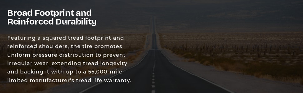 BlackHawk Ridgecrawler A/T tires Broad Footprint and Reinforced Duerability
