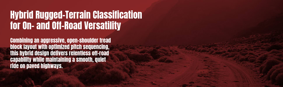 Venom Power Terra Hunter R/T Plus tires Hybrid Rugged-Terrain Classification for On- and Off-Road Versatility