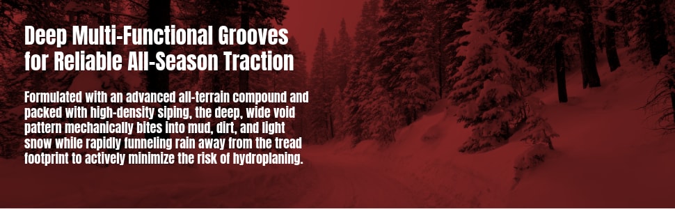 Venom Power Terra Hunter X/T tires Deep Multi-Functional Grooves for Reliable ll-Season Traction