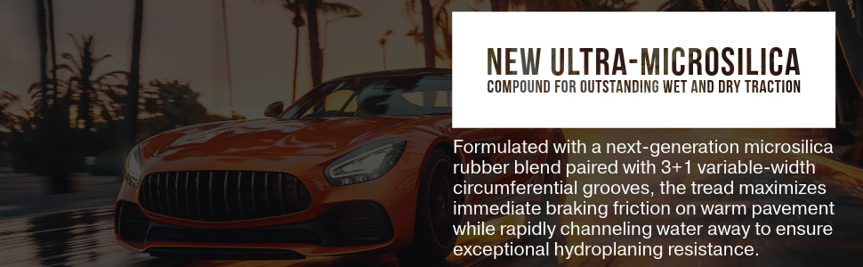 Yokohama Advan Sport V107 tires New Ultra-Microsilica Compound for Outstanding Wet and Dry Traction
