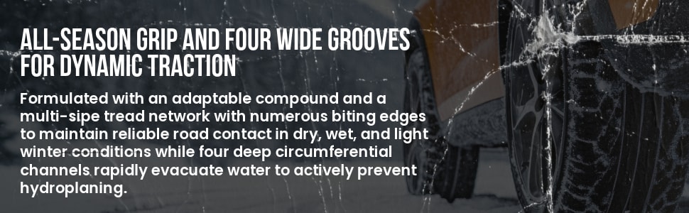Cosmo El Jefe HT tires All-Season grip and four wide grooves for dynamic traction