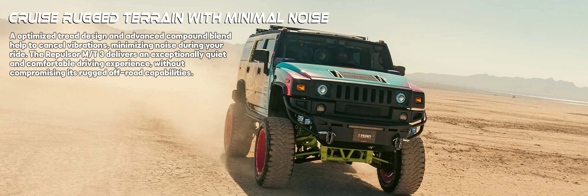 RBP Repulsor M/T3 tires Cruise rugged terrain with minimal noise