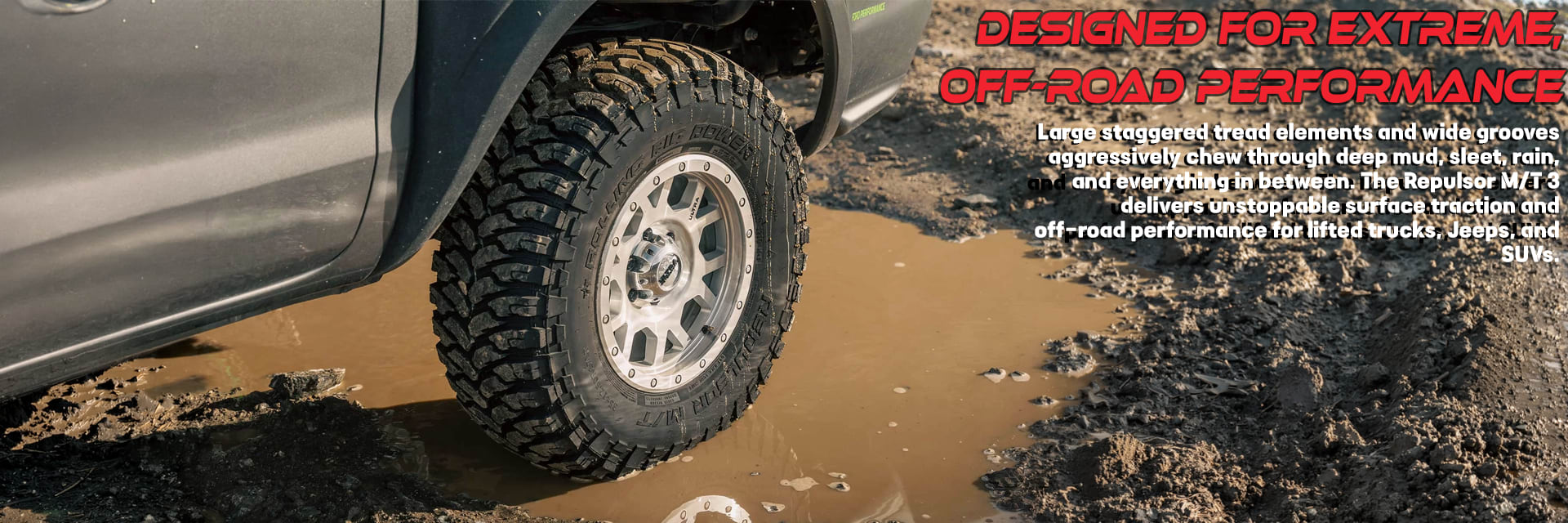RBP Repulsor M/T3 tires Designed for extreme off-road performance