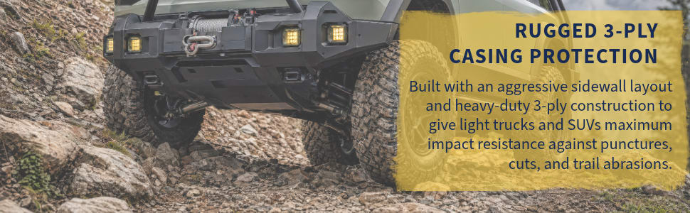 Kanati Terra Commander RTX tires Rugged 3-Ply Casing Protection