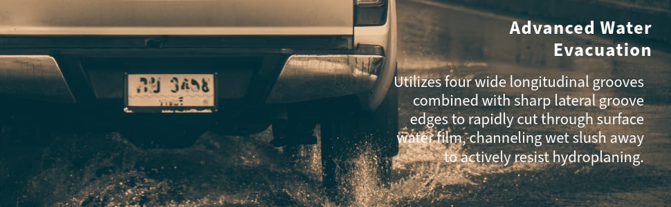 Arroyo Eco Pro H/T tires Advanced Water Evacuation