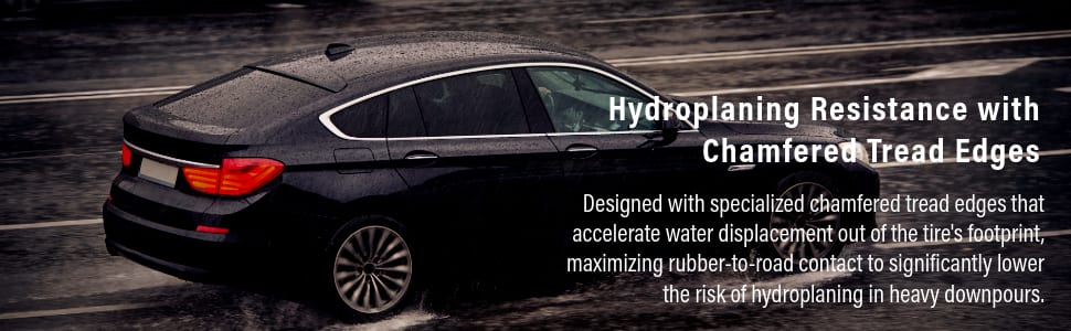 GT Radial Adventuro HT tires Hydroplanning Resistance with Chamfered Tread Edges