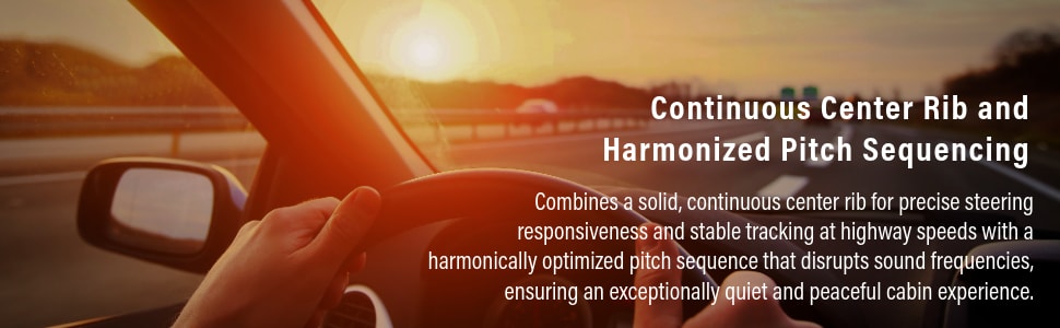 GT Radial Adventuro HT tires Continuous Center Rib and Harmonized Pitch Sequencing