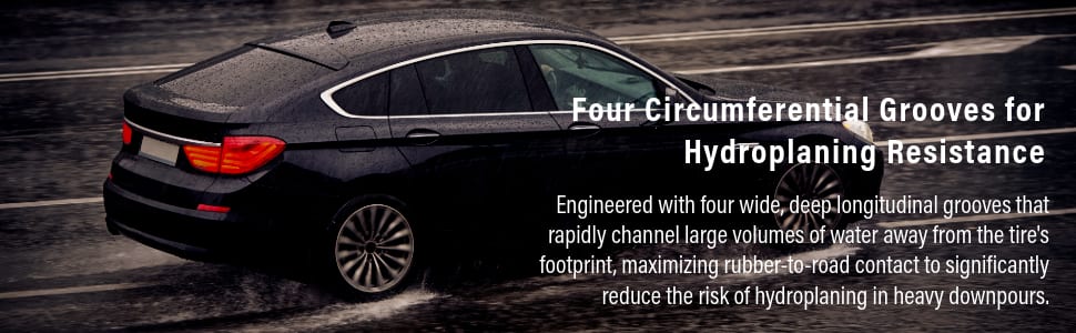 GT Radial Champiro UHP A/S tires Four Circumferential Grooves for Hydroplaning Resistance