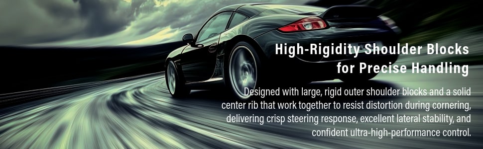 GT Radial Champiro UHP A/S tires High-Rigidity Shoulder Blocks for Precise Handling