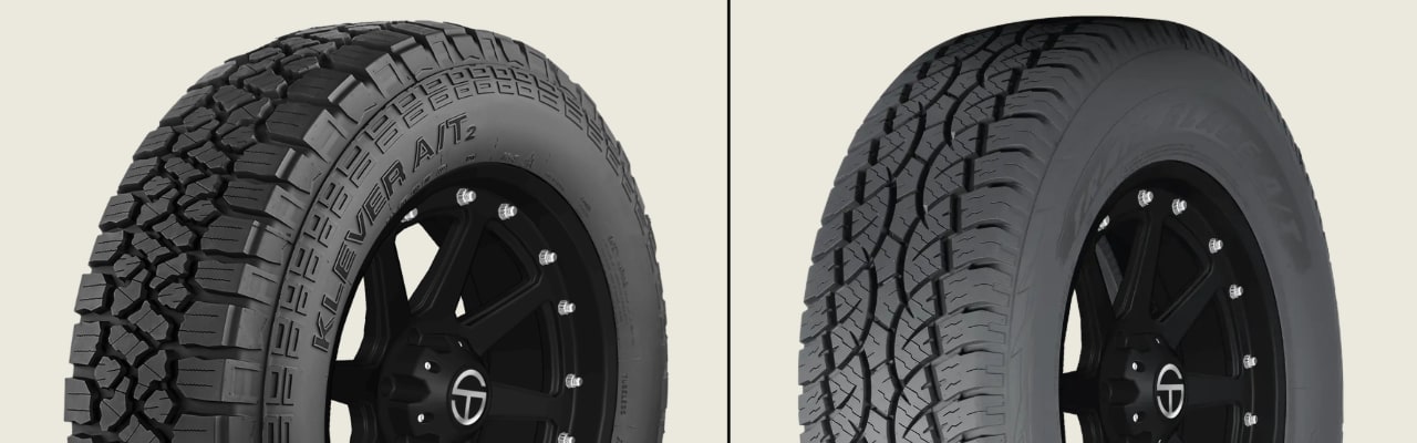 Kenda Klever A/T2 (KR628) vs Atturo Trail Blade A/T tires side by side