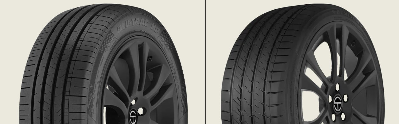 Armstrong Blu-Trac HP vs Sumitomo HTR Z5 tires side-by-side